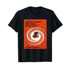 Vertigo Movie Poster Noir Thriller Acrophobia Film TShirt